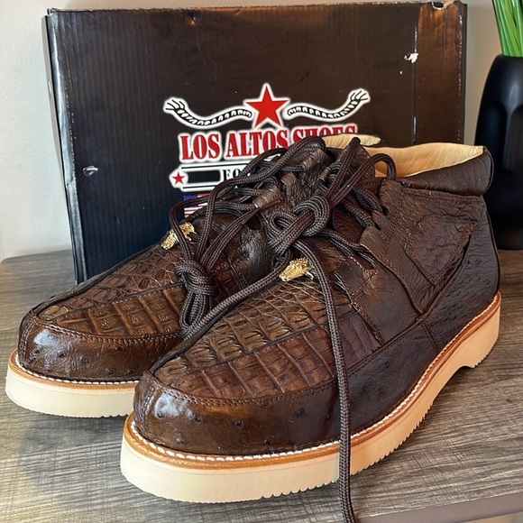 Los Altos Caiman & Ostrich Casual Shoes